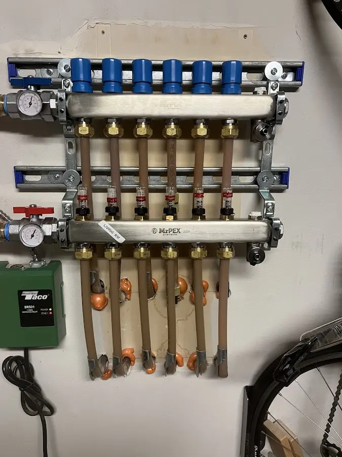 Plumber performing Gas Leak Detection at a residential property in Medina